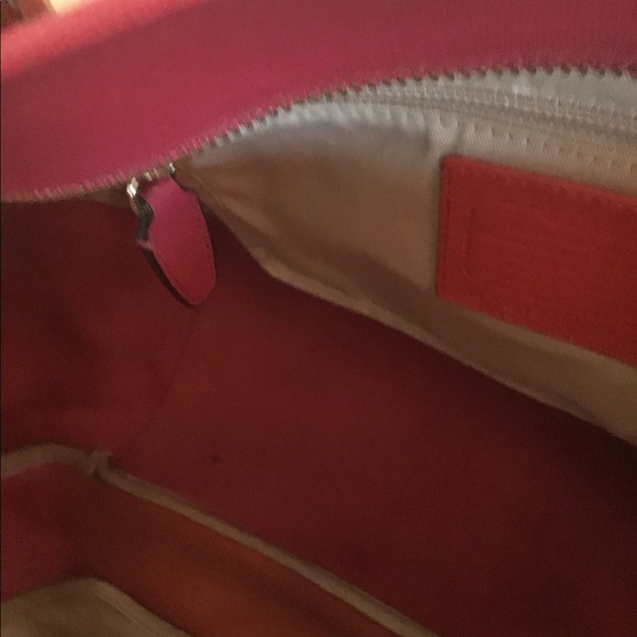 Coach City Hot Pink & Red Tote - Picture 5 of 6